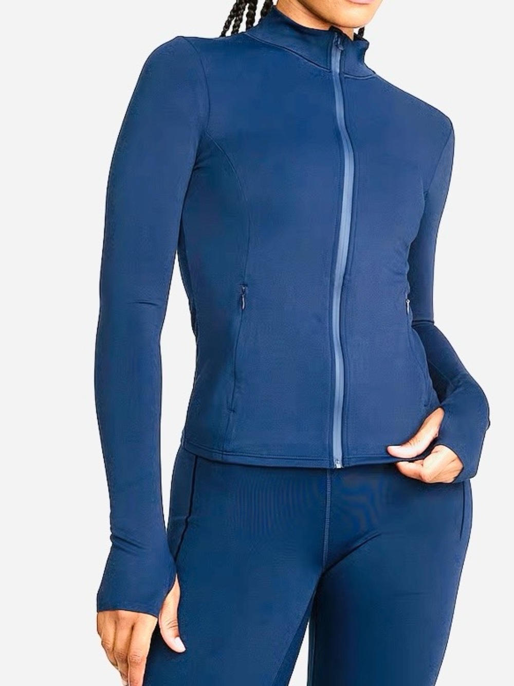 Victoria Secret PINK Relay Active Full Zip Navy Noir Jacket XS NWT